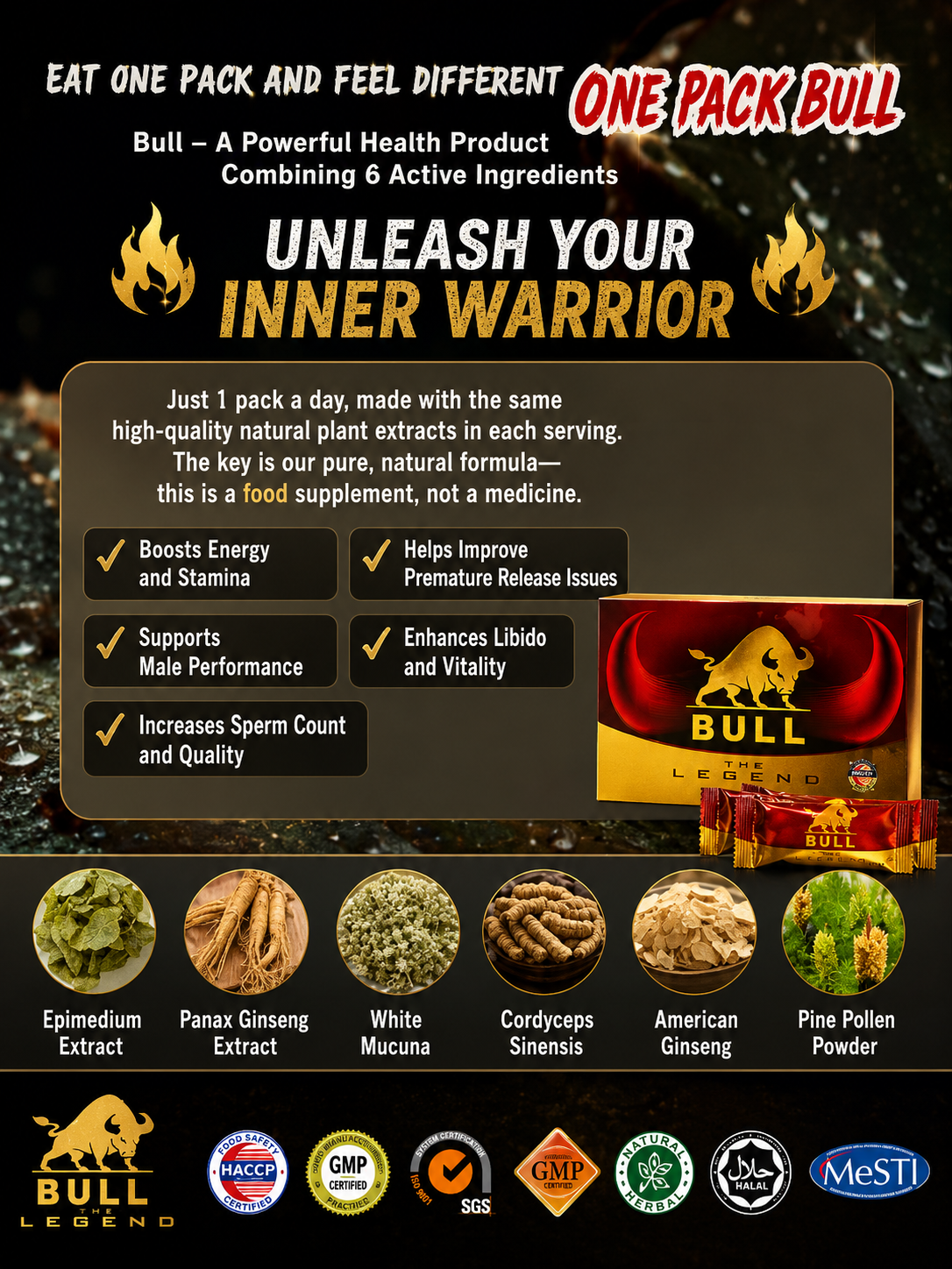 Bull The Legend  | Alpha Strength & Vitality Drink-男士能量与表现支持